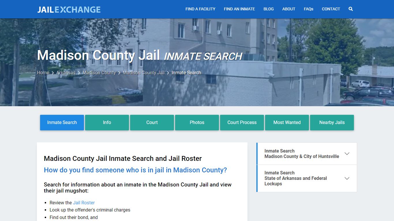 Inmate Search: Roster & Mugshots - Madison County Jail, AR